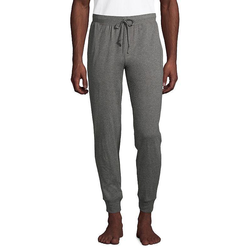 Big & Tall Lands End Knit Jersey Jogger Pajama Pants, Mens Product Image