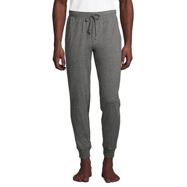 Mens Lands End Knit Jersey Joggers Grey Heather Product Image