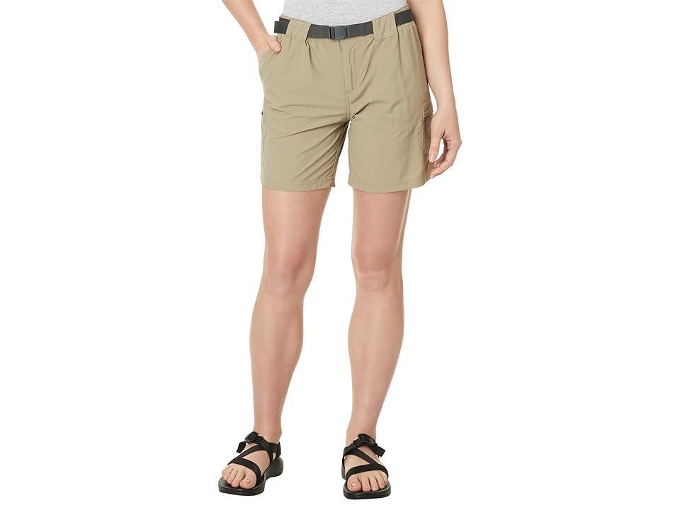 Columbia Sandy River Cargo Short (Tusk/Metal) Women's Shorts Product Image