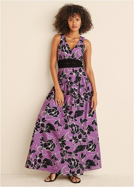 V-Neck Maxi Dress Product Image