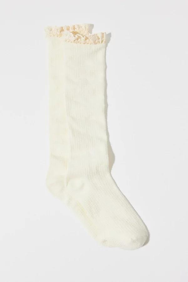 Waffle Knit Knee High Sock Womens at Urban Outfitters Product Image