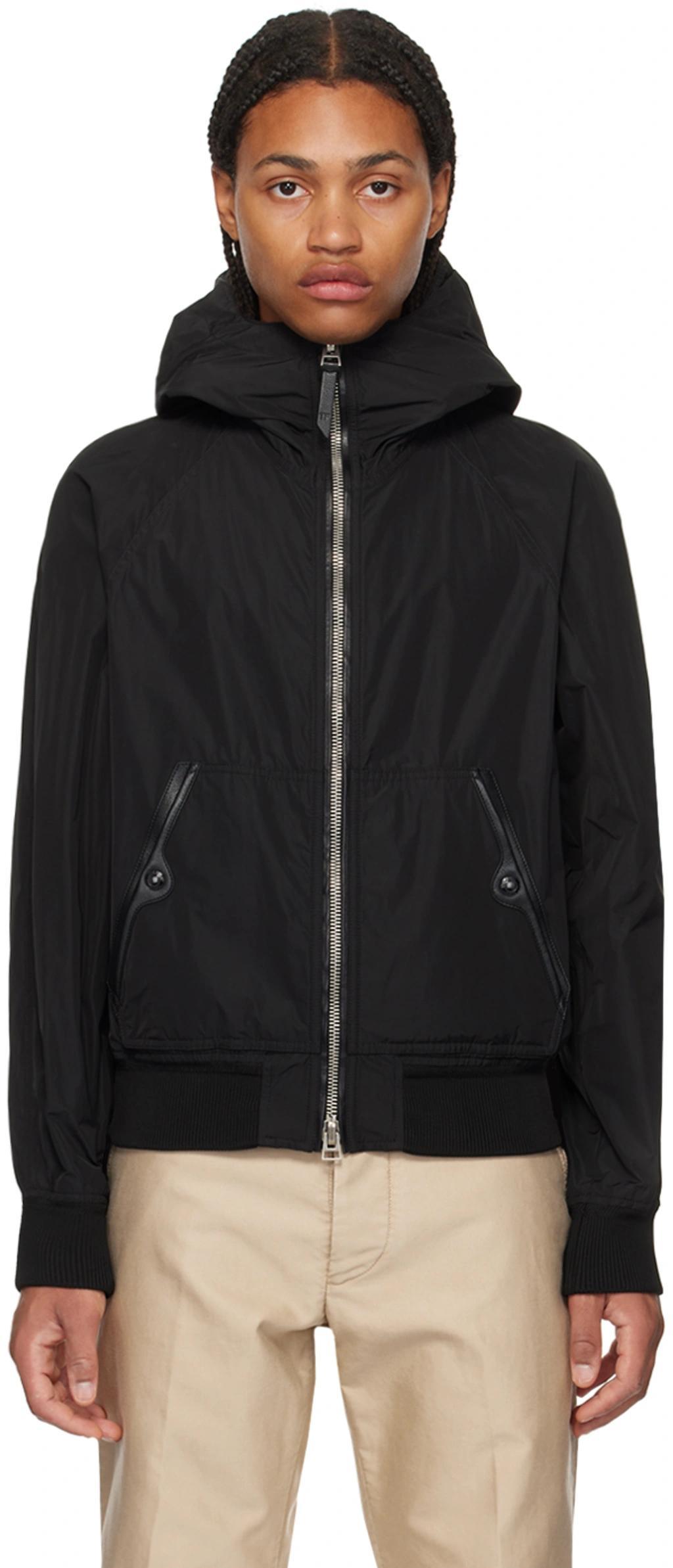 TOM FORD Black Hooded Jacket Product Image