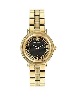 Mens Greca Flourish IP Yellow Gold Stainless Steel Bracelet Watch/35MM Product Image