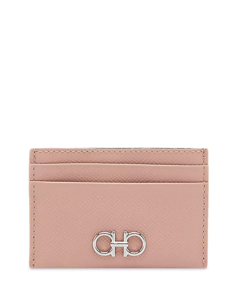 FERRAGAMO Double Gancio Leather Card Case Product Image