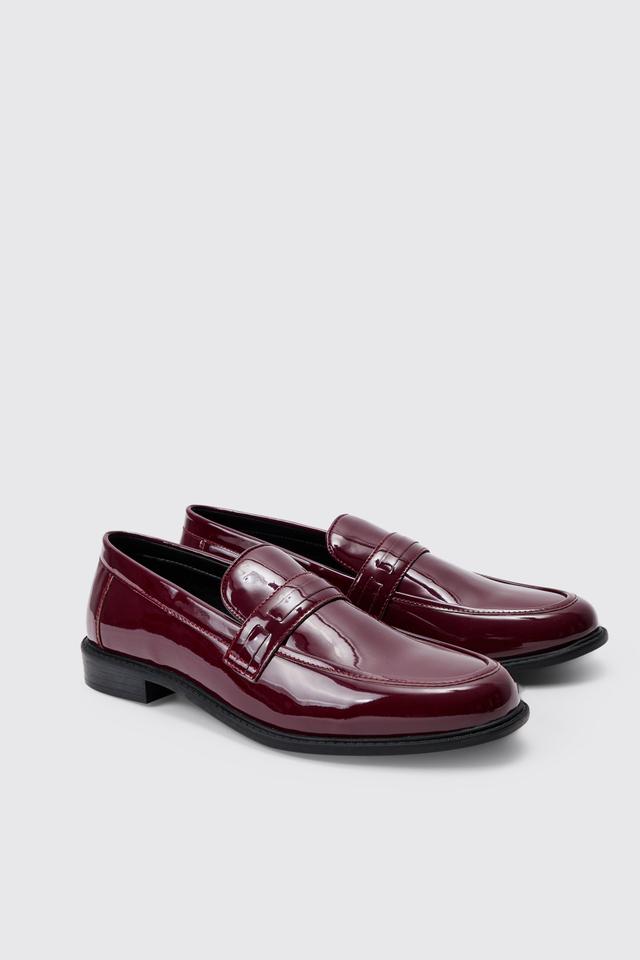 Patent Pu Loafers | boohooMAN USA Product Image