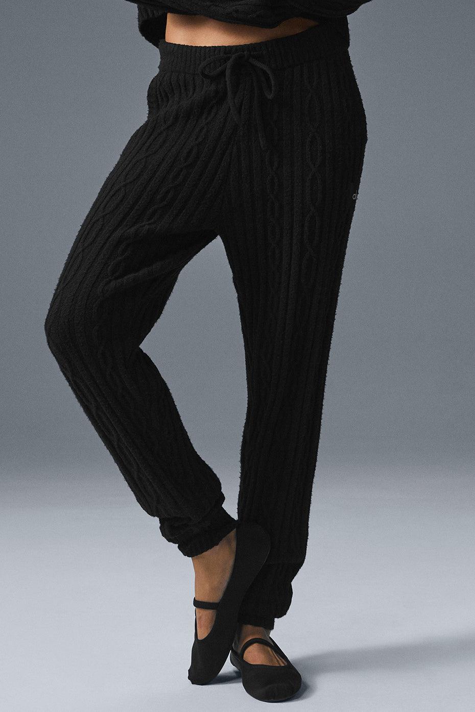 Cable Knit Winter Bliss Pant - Black Female product image