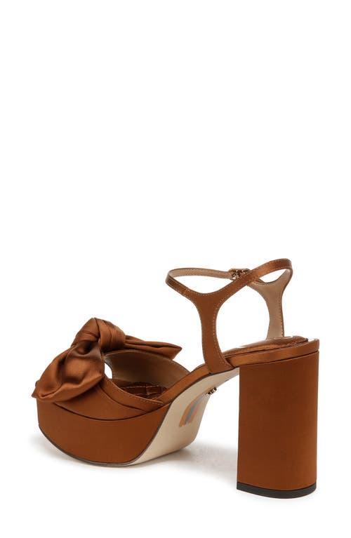 SAM EDELMAN Julieta Ankle Strap Platform Sandal In Brown Product Image