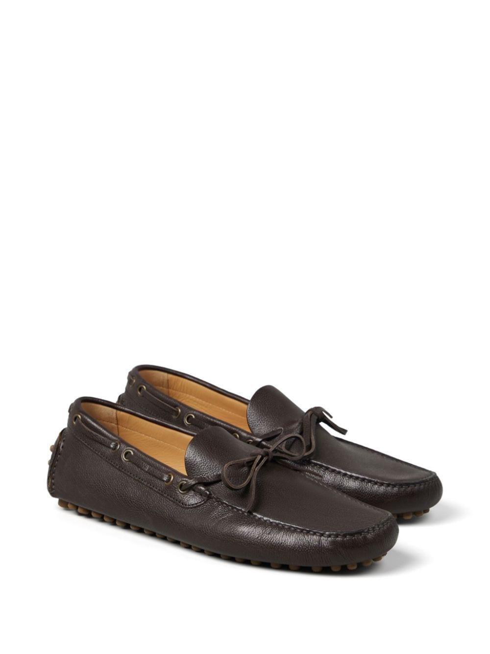 Driver Leather Loafers In Brown Product Image