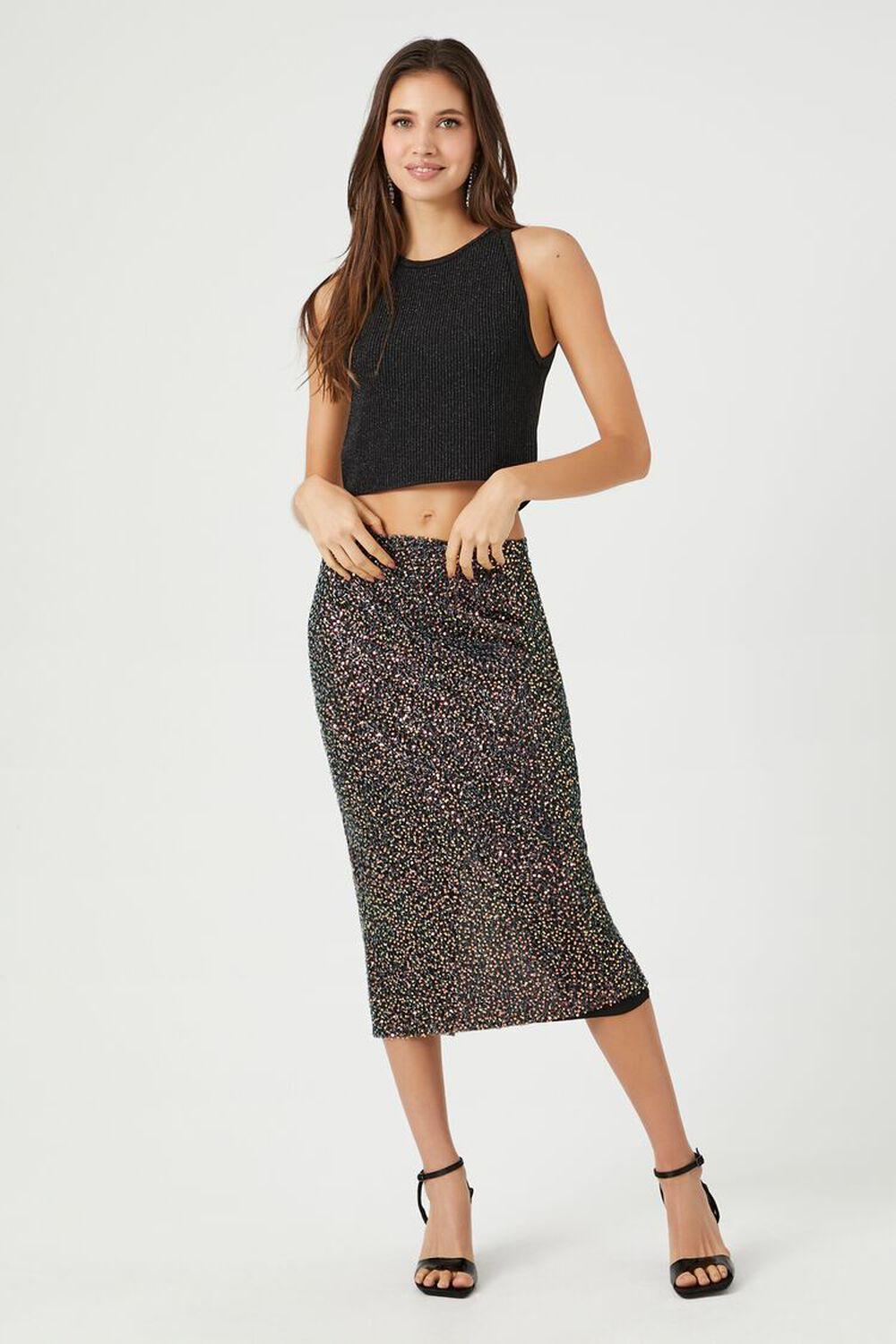 Sequin Straight Midi Skirt | Forever 21 product image