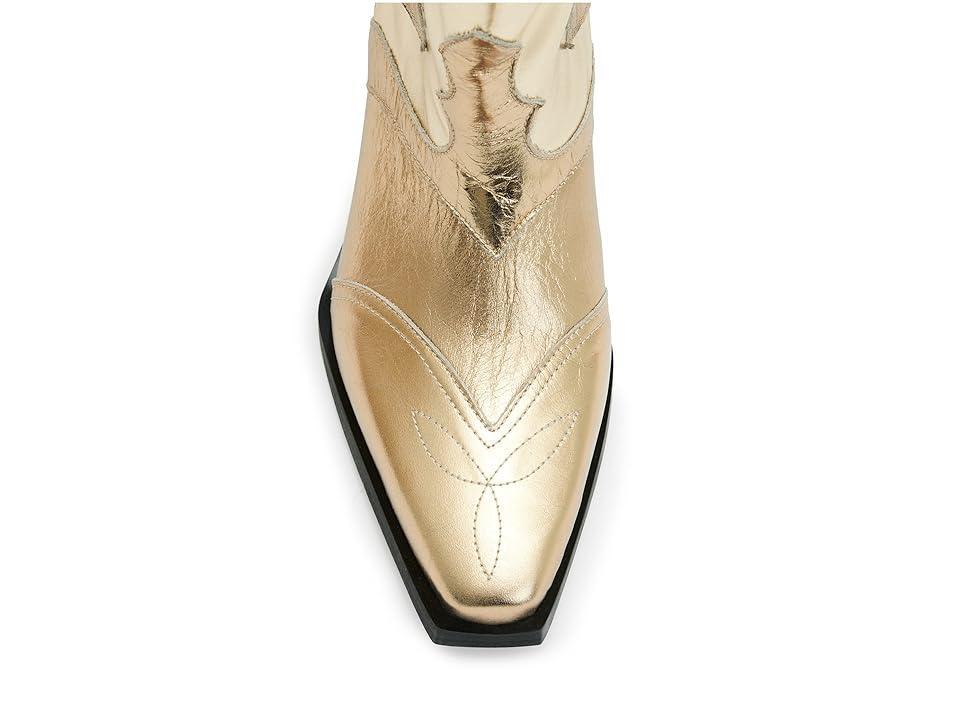 AllSaints Dixie Metallic Boots Gold) Women's Shoes Product Image