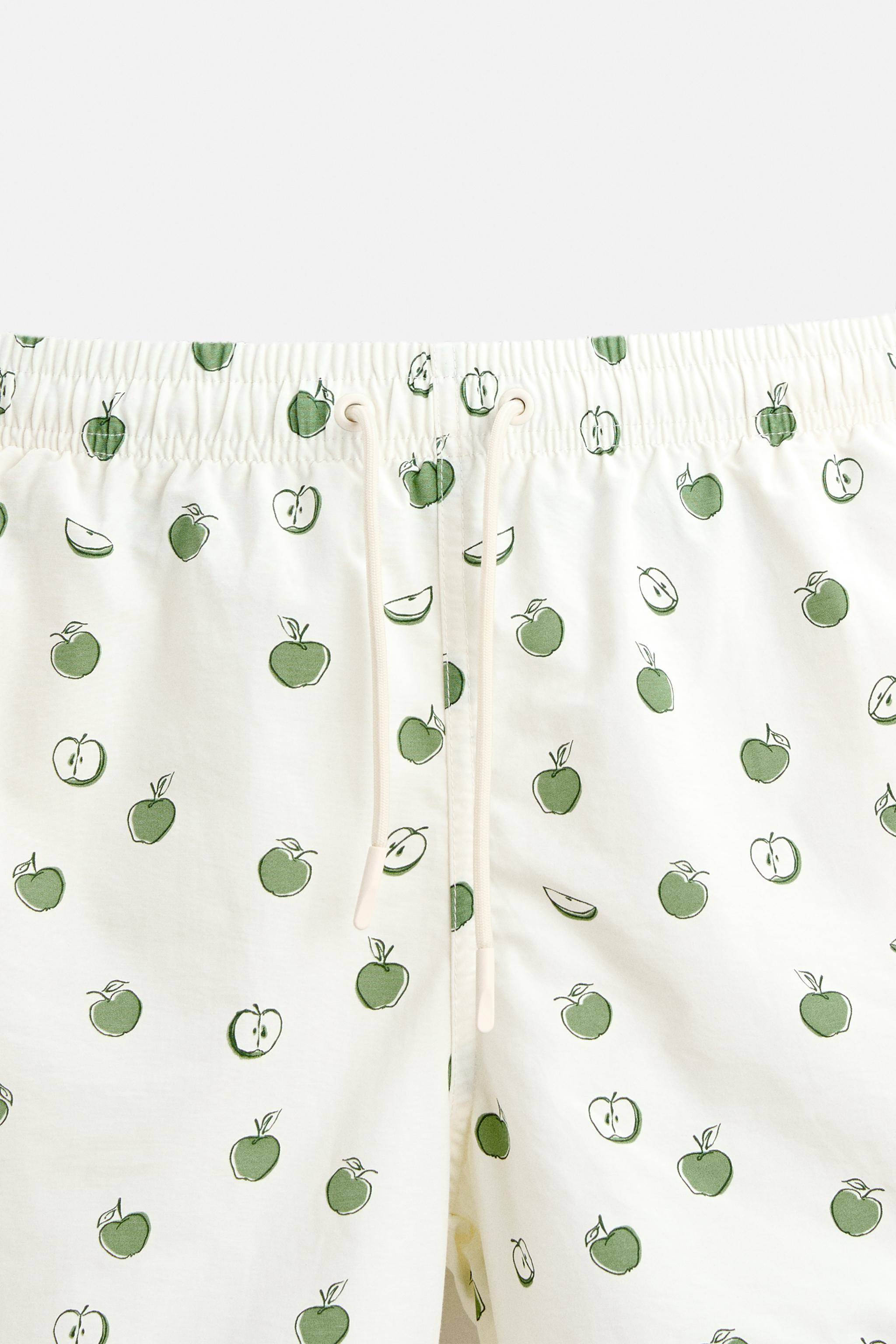 APPLE PRINT REGULAR SWIMMING TRUNKS Product Image