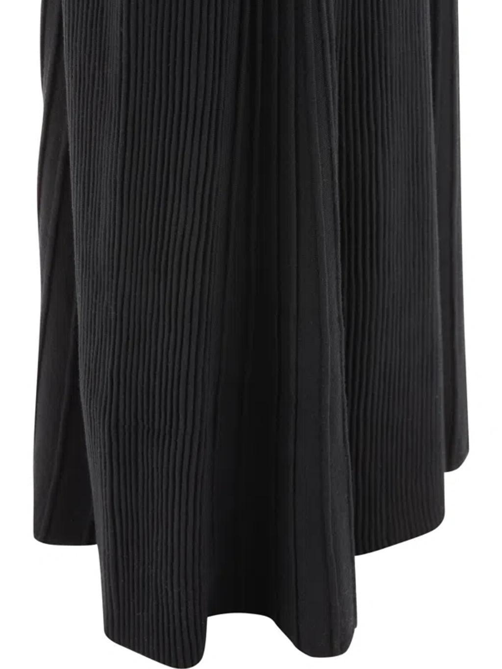 Cutout Wool Midi Dress In Noir Product Image