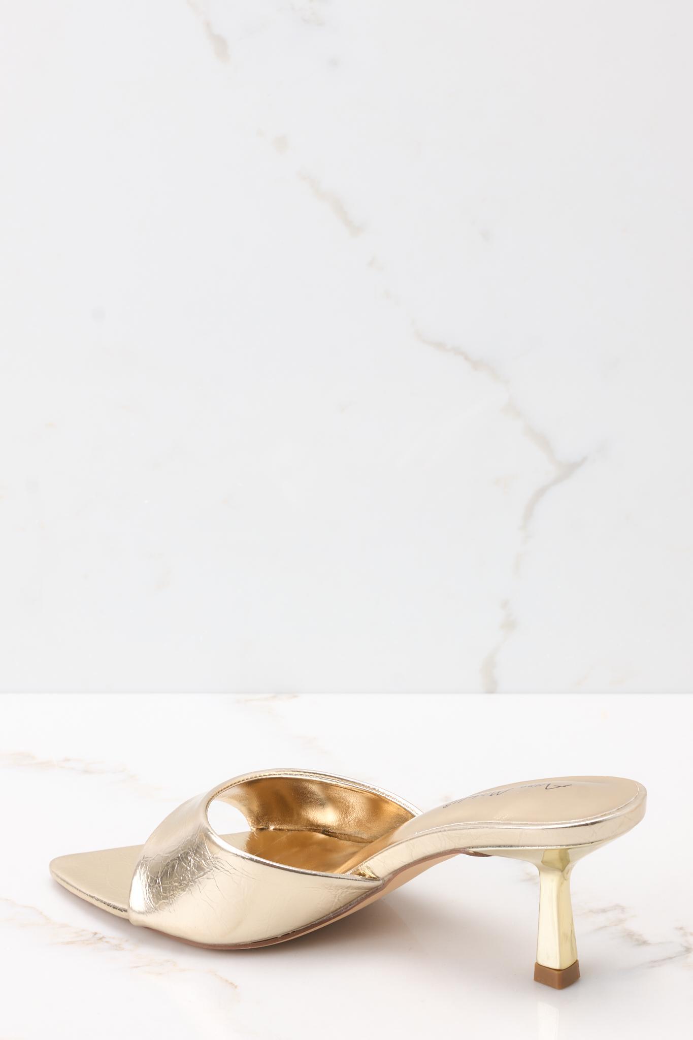 Path To Greatness Gold High Heel Sandal Product Image