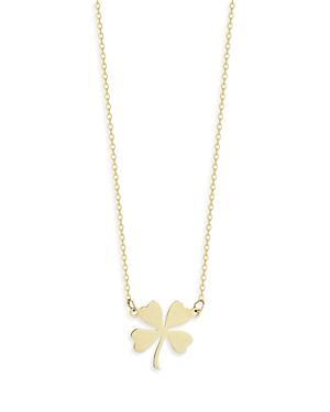 Moon & Meadow Clover Pendant Necklace in 14K Yellow Gold, 16 Product Image