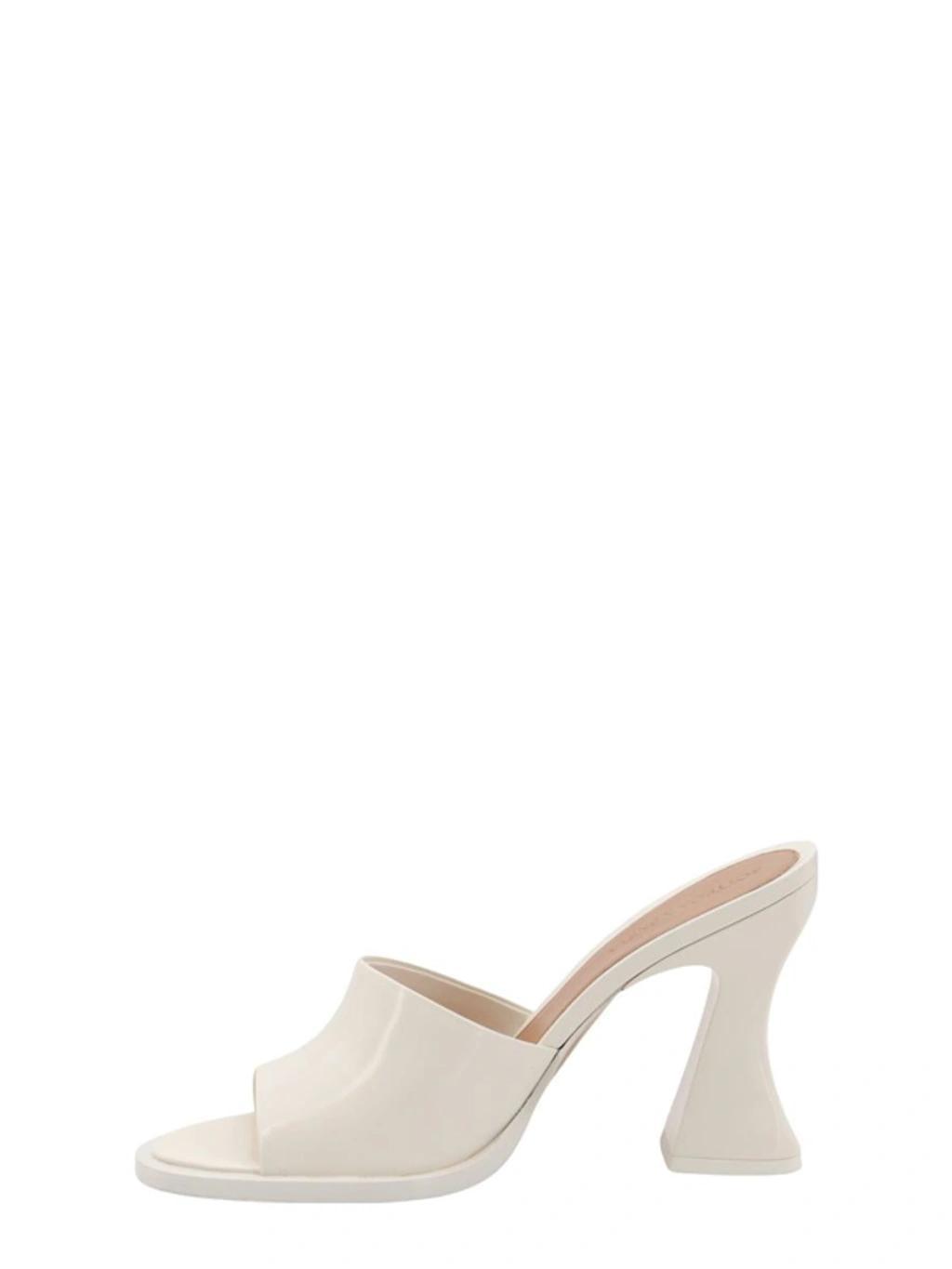 BOTTEGA VENETA Cha-cha Patent-leather Sandals In White Product Image