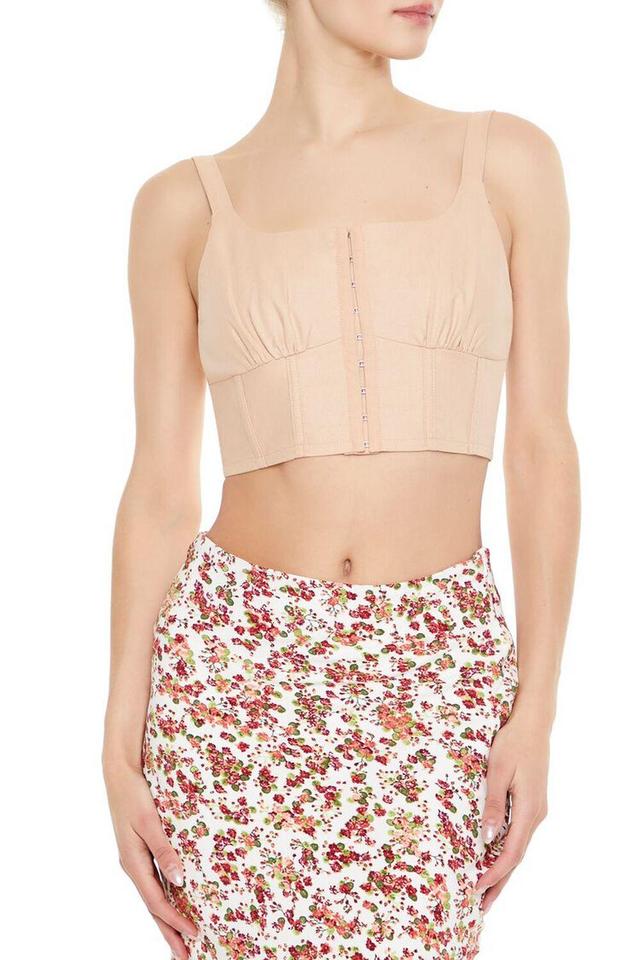 Hook-&-Eye Corset Crop Top | Forever 21 Product Image