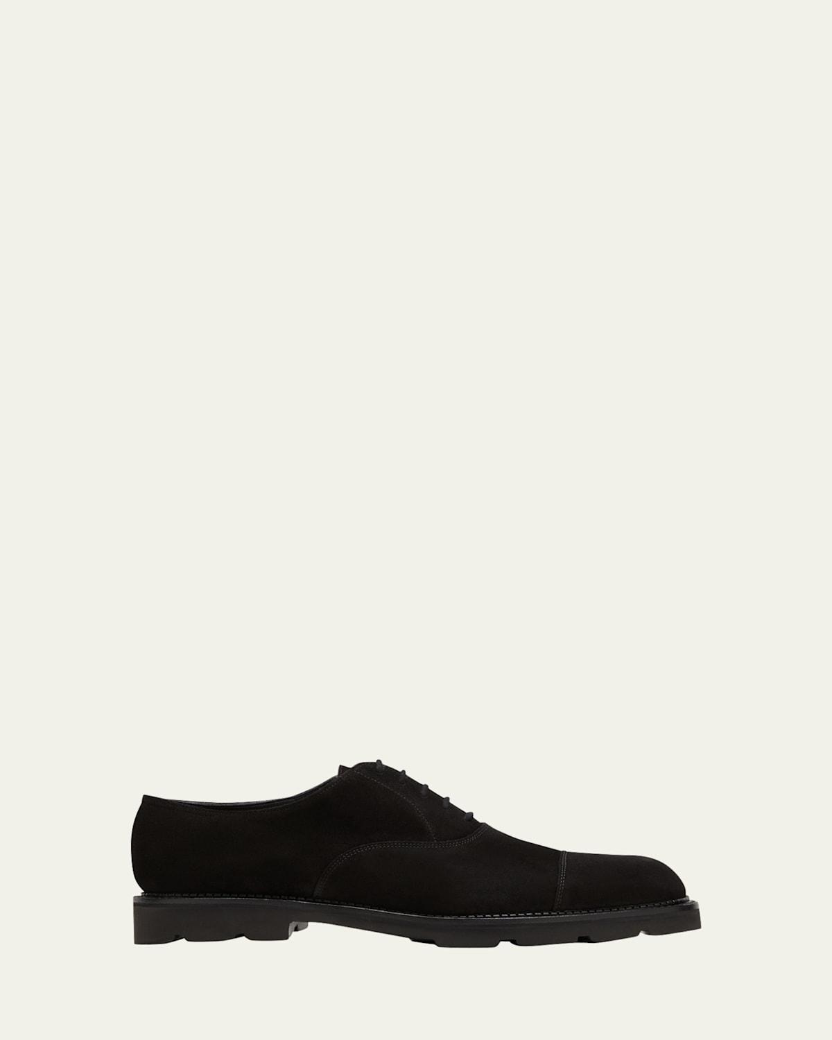 Mens City II Cap-Toe Suede Oxfords Product Image