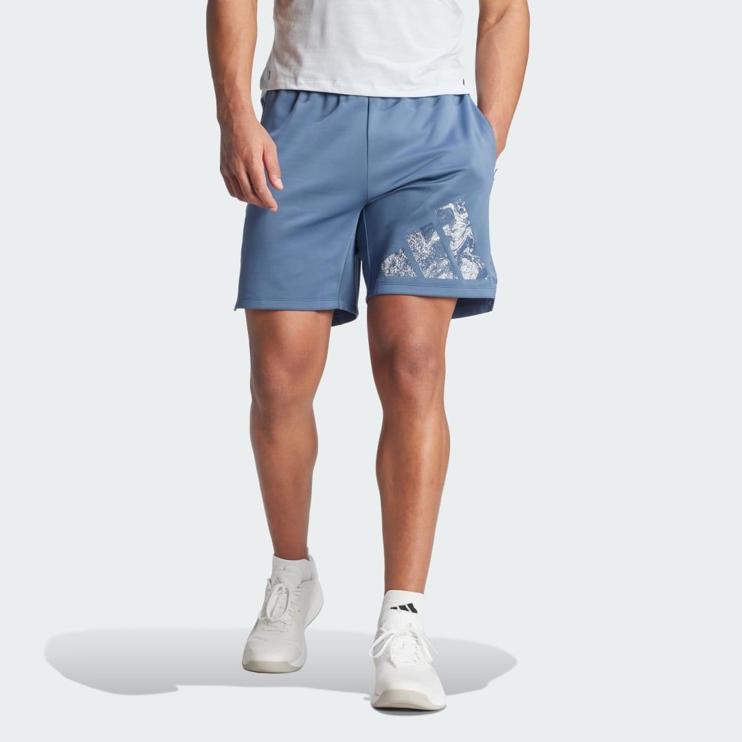 adidas Workout Logo Knit Shorts Black M 9 Mens Product Image