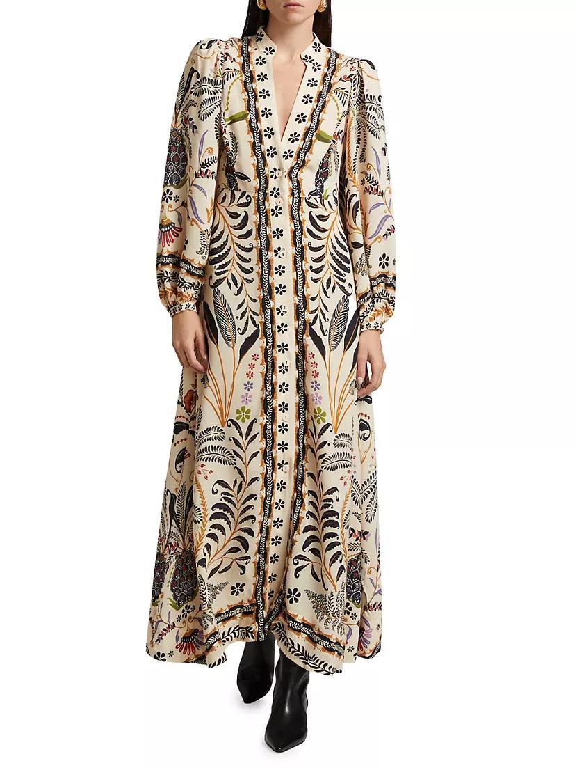 Botanical Button-Down Maxi Dress Product Image