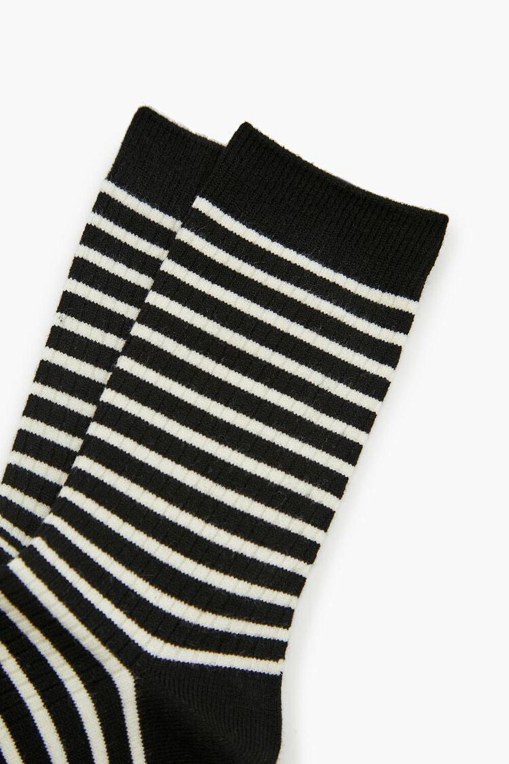 Striped Rib-Knit Crew Socks | Forever 21 Product Image