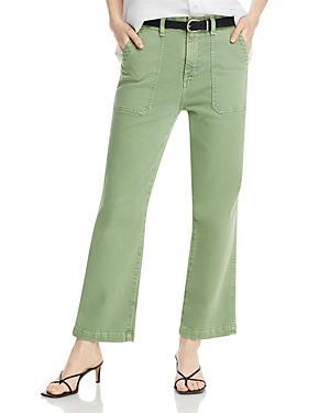 Ag Analeigh High Rise Straight Leg Jeans in Sulfur Forest Green Product Image