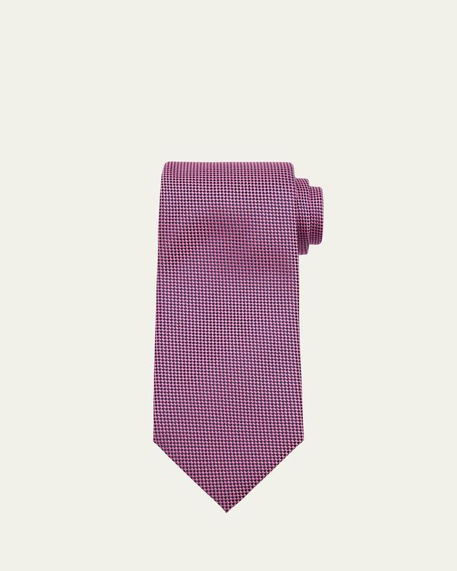 Mens Micro-Diamond Silk Tie Product Image