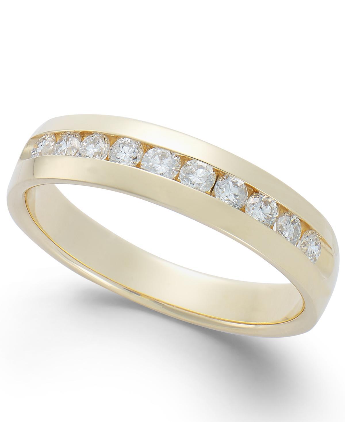 Mens Diamond Band (1/2 ct. t.w.) in 14k White Gold (Also in 14k Yellow Gold) Product Image