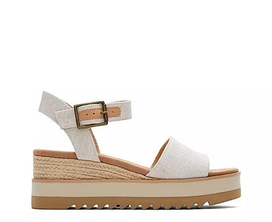 Toms Womens Diana Textile Platform Rope Wedge Sandals Product Image