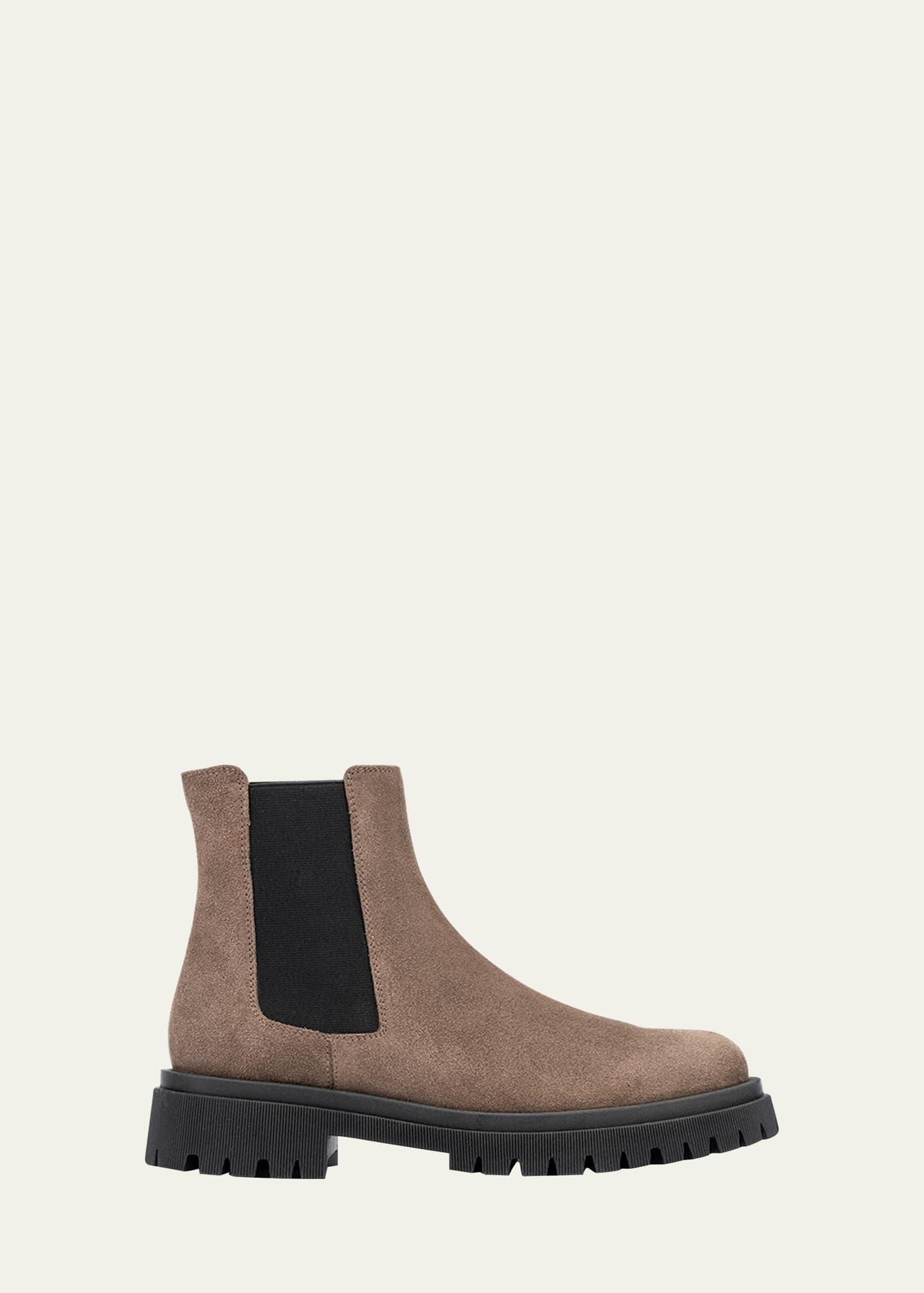 Womens Olessa Elastic-Panel Suede Chelsea Boots Product Image