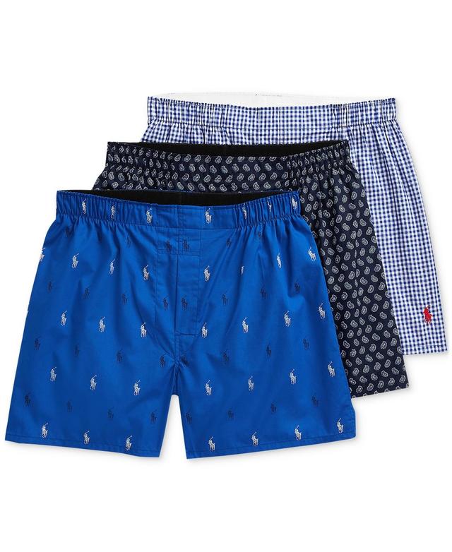 Polo Ralph Lauren Mens 3-Pk. Classic-Fit Cotton Woven Boxers Product Image