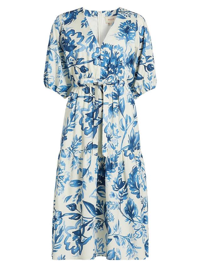 Womens Joyce Floral Cotton Midi-Dress Product Image