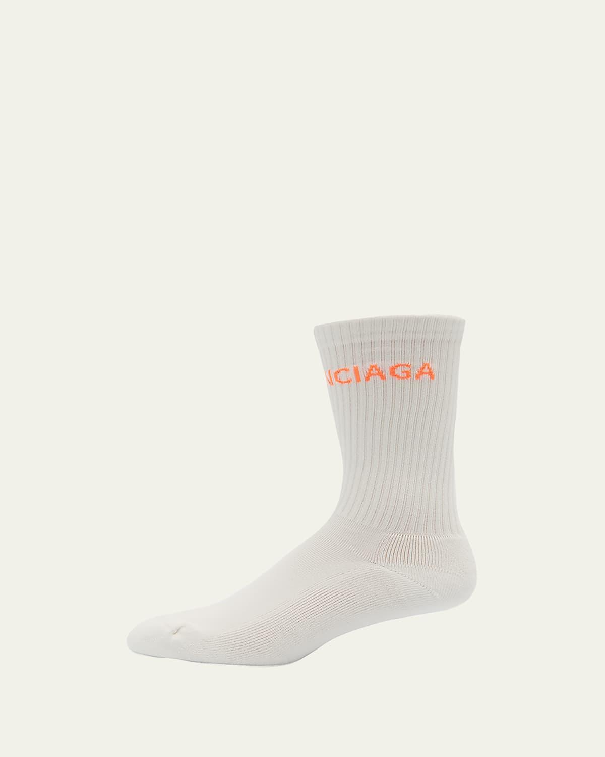 Mens Logo-Knit Tennis Socks Product Image