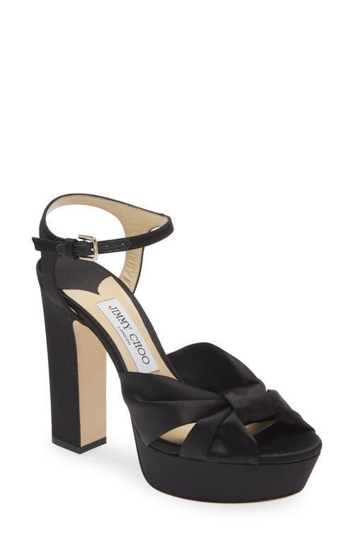 Jimmy Choo Heloise Satin Platform Sandal Product Image