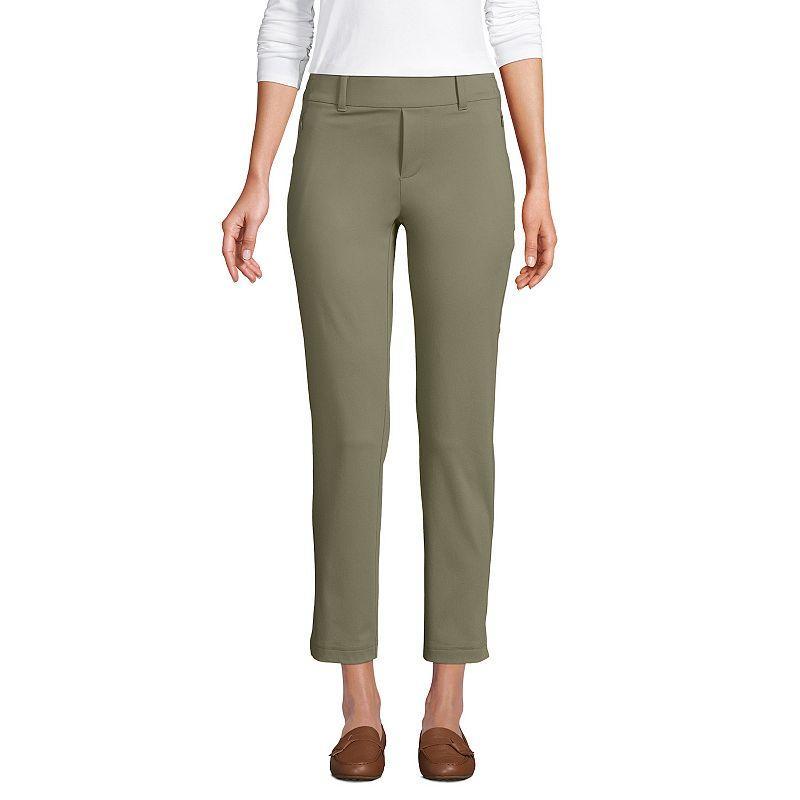 Lands End Womens Flex Mid Rise Pull On Crop Pants Product Image