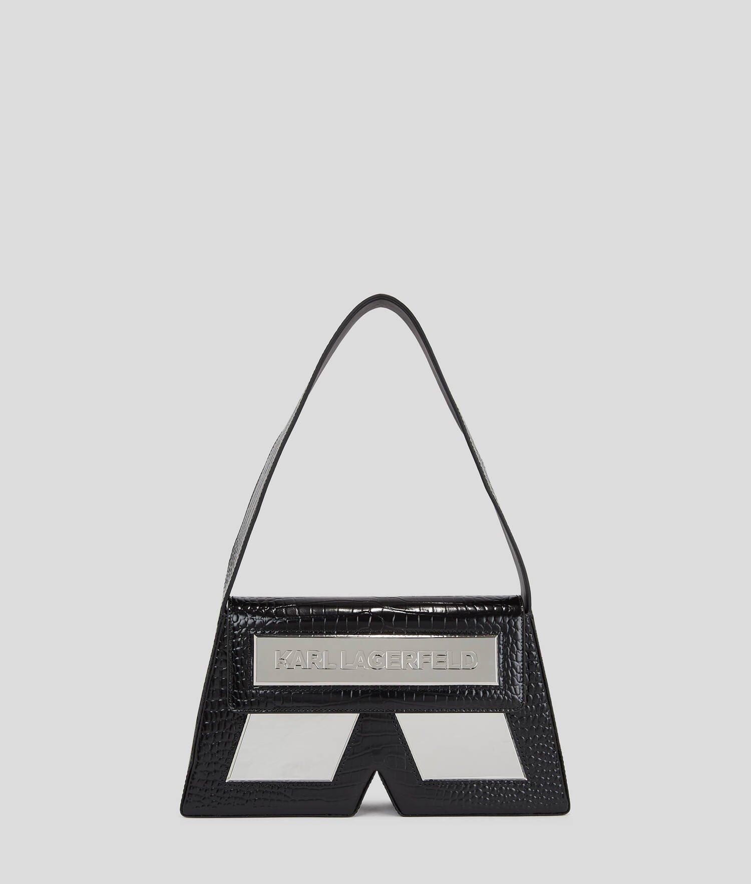 IKON K MEDIUM CROC-EFFECT SHOULDER BAG Product Image