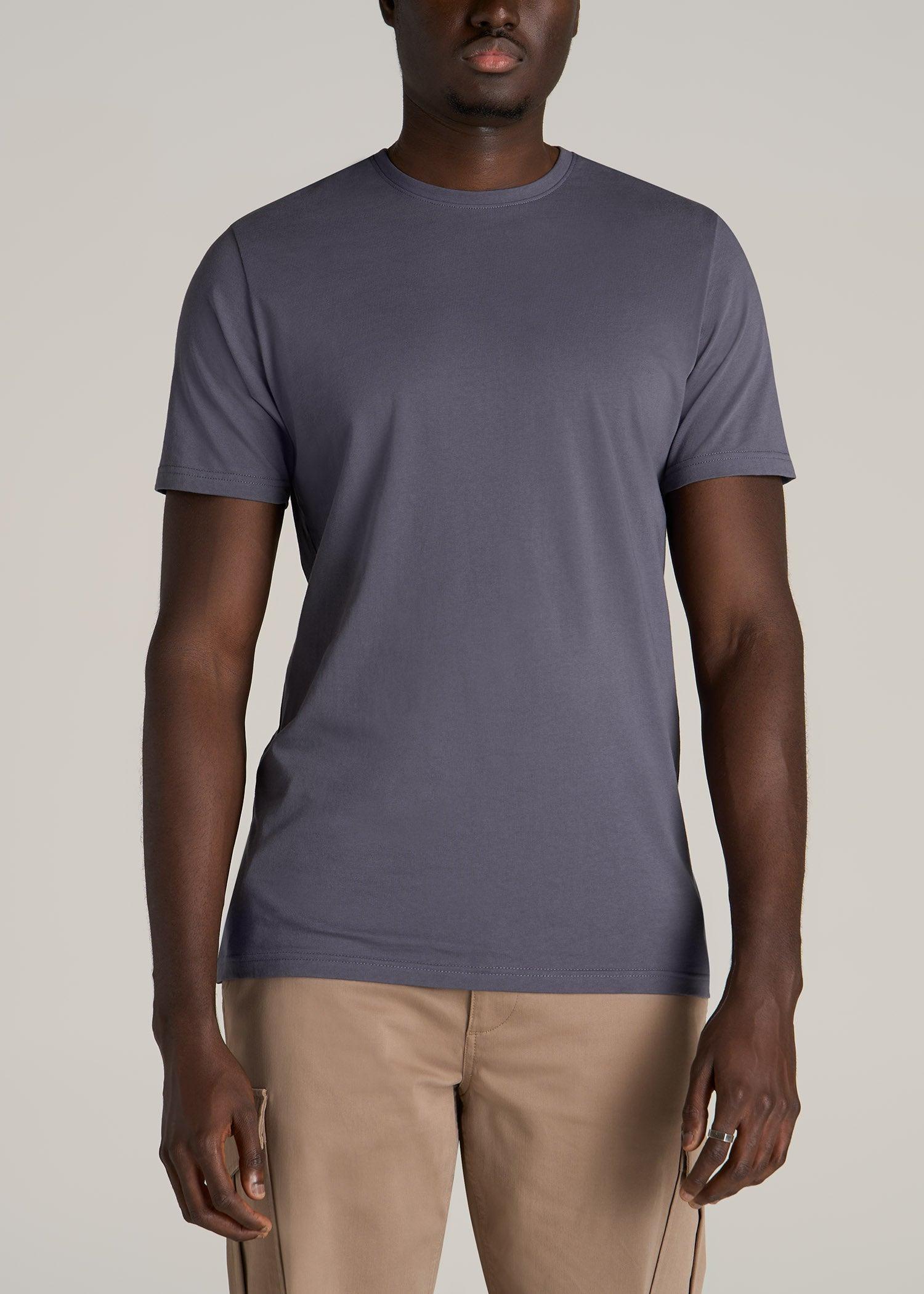 The Everyday REGULAR-FIT Crewneck Tall Men's T-Shirt in Grey Blue Product Image