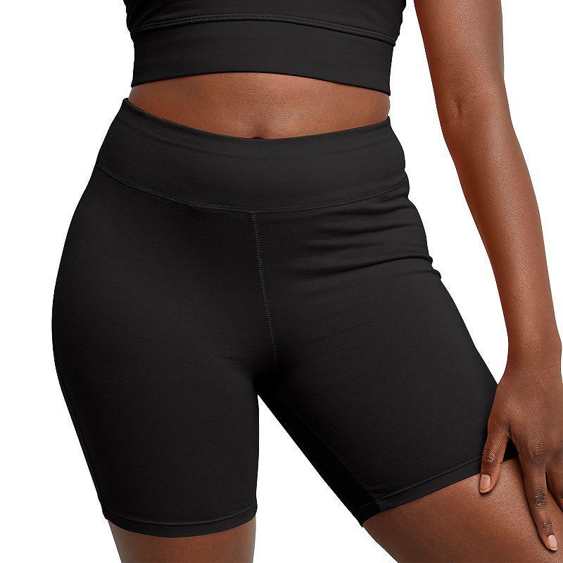 Hanes Womens Stretch Jersey Bike Shorts, 7 Charcoal Heather 2XL Product Image