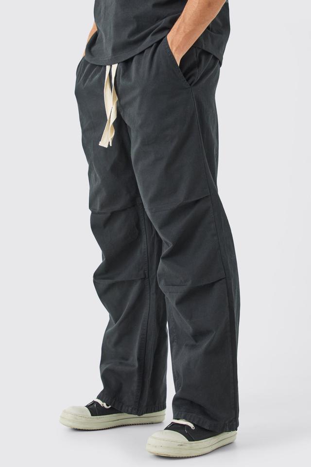 Elasticated Waist Contrast Drawcord Baggy Pants | boohooMAN USA Product Image