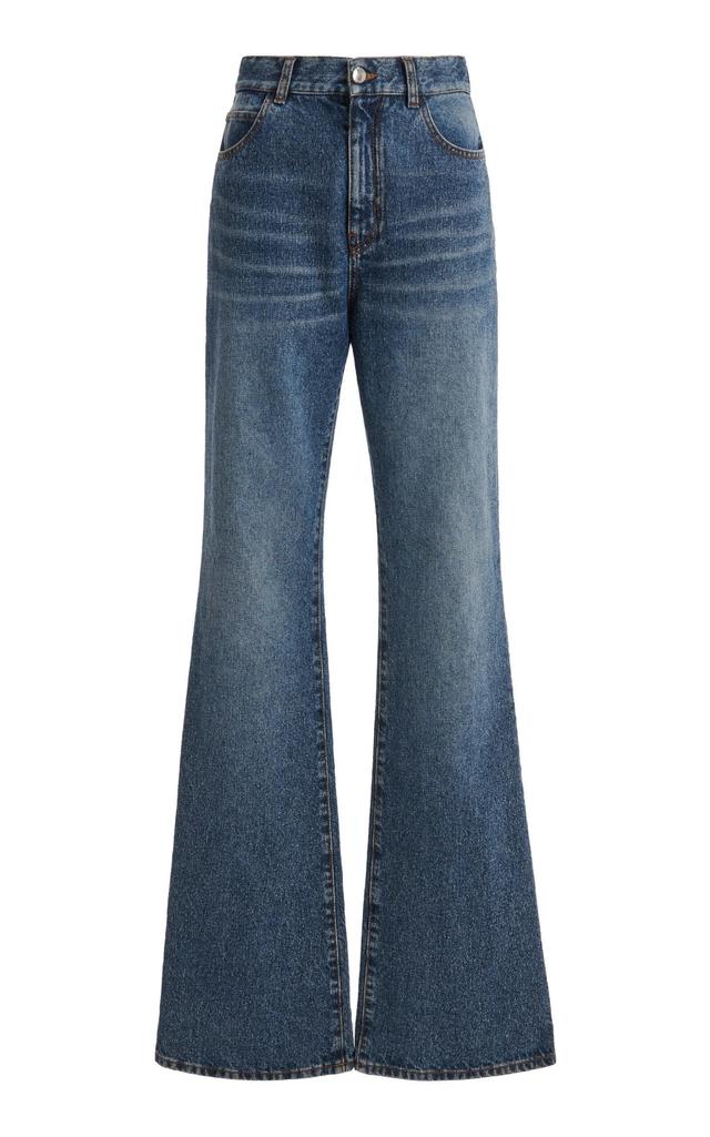 Mid-rise Cotton-hemp Denim Jeans In Medium Wash Product Image