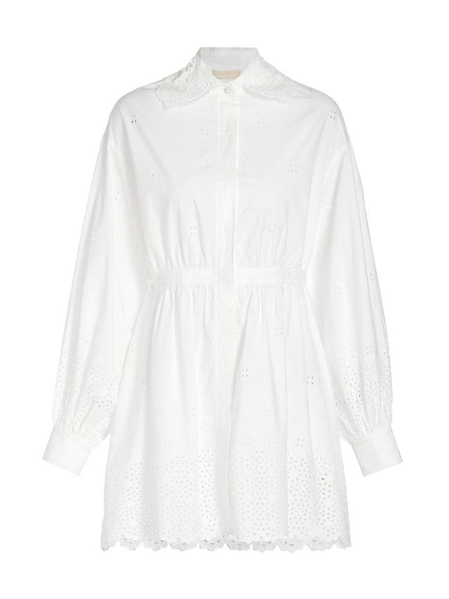 Womens Gemma Broderie Anglaise Tie-Back Shirtdress Product Image