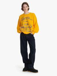 JW ANDERSON X QUEER SWEATSHIRT WITH TEXT PRINT in gold | JW Anderson US  Product Image