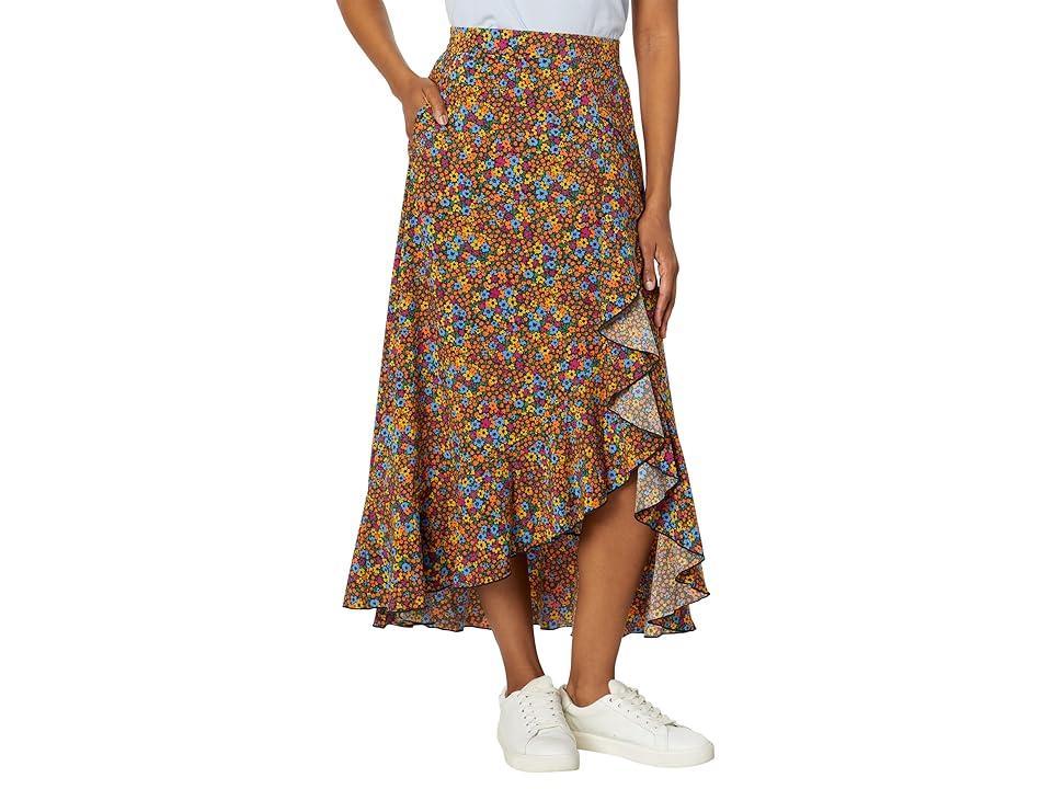 Toad&Co Sunkissed Wrap Skirt (Black Micro Floral Print) Women's Skirt product image