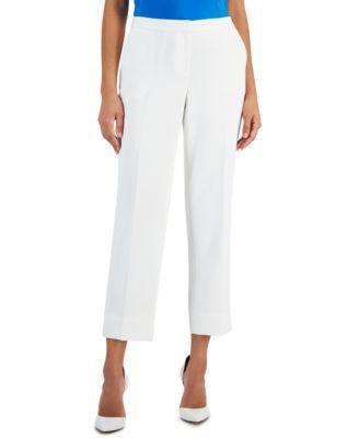 Kasper Womens Mid-Rise Straight-Leg Ankle Pants Product Image