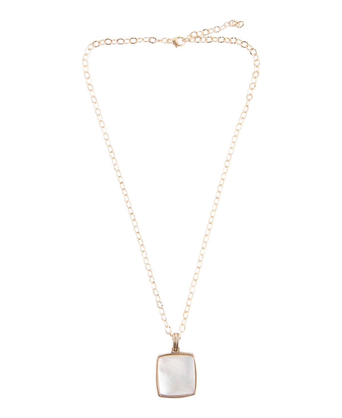 Barse Womens Saint-Tropez Bronze and Mother-Of-Pearl Pendant On Chain Necklace Product Image