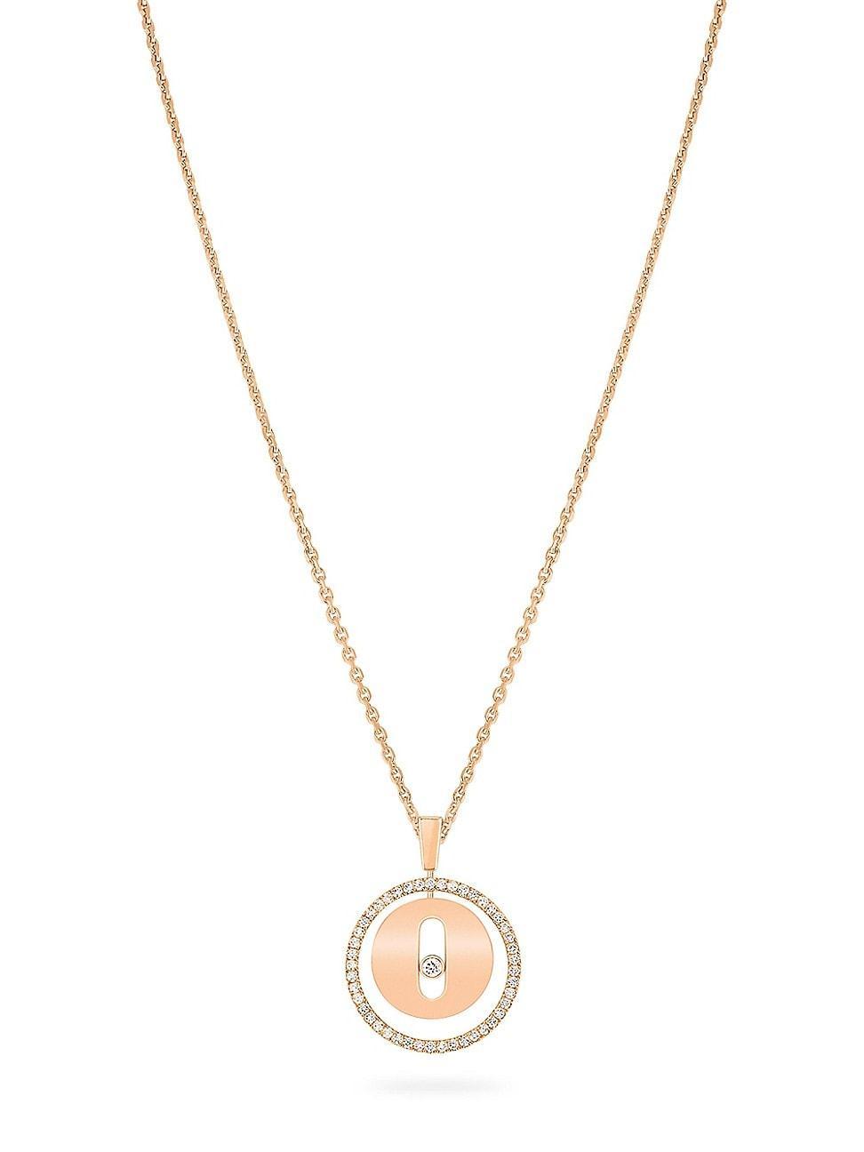 Womens Lucky Move PM 18K Rose Gold & Diamond Pendant Necklace Product Image