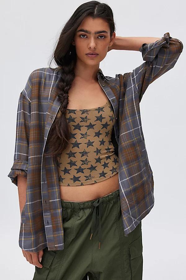 BDG Rick Boyfriend Flannel Shirt Womens at Urban Outfitters Product Image