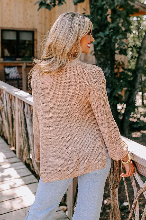 Simply Curated Knit Top In Light Mocha Product Image