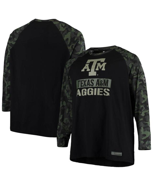 Mens Colosseum Black Texas A&M Aggies Oht Military-Inspired Appreciation Big and Tall Raglan Long Sleeve T-shirt - Black Product Image