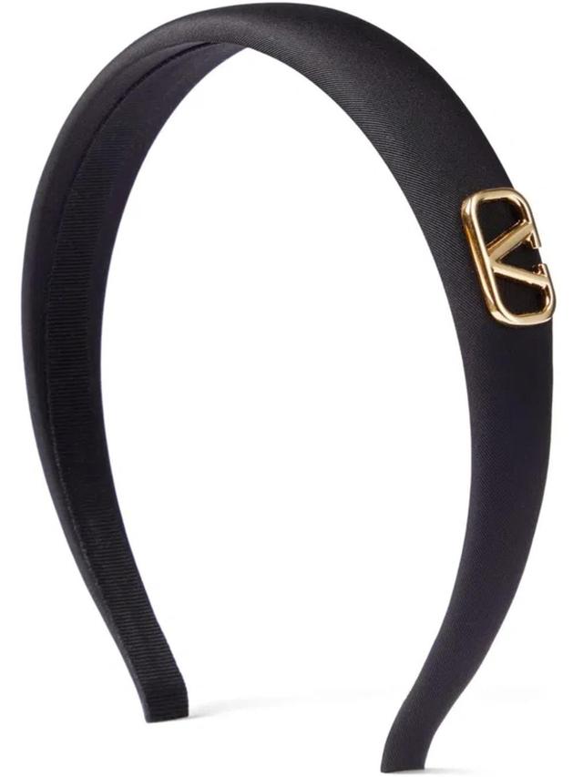 Vlogo Signature Silk Headband In Black Product Image