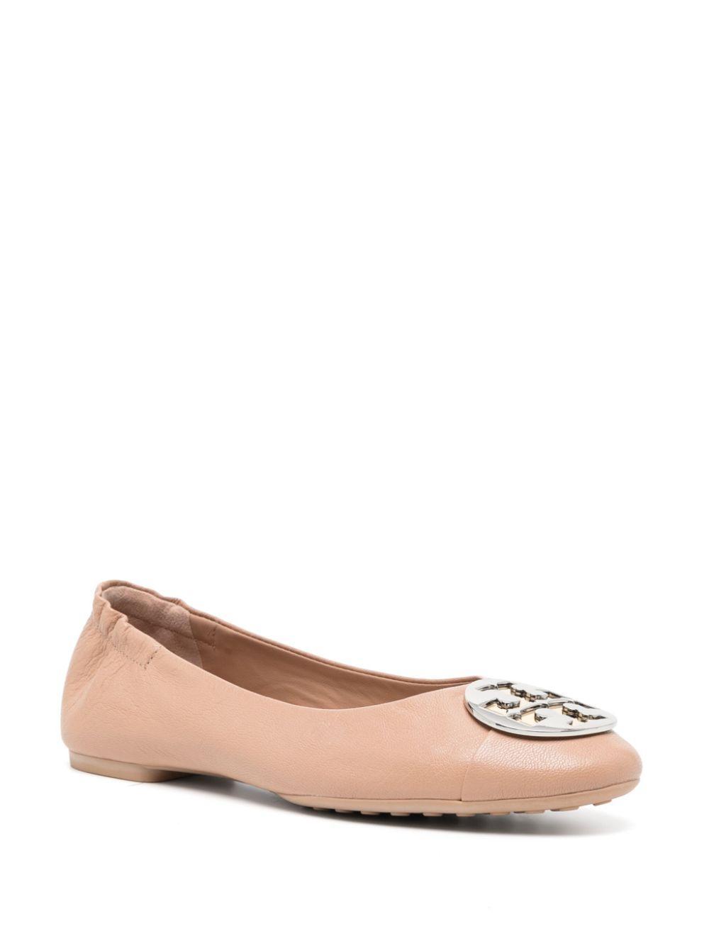 TORY BURCH Claire Cap-toe Ballerina Shoes In Pink Product Image